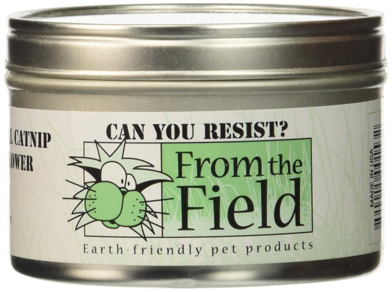 from The Field | Can You Resist Catnip Leaf & Flower | Fresh USA-Grown Premium Catnip in Resealable Tin Can | Natural Catnip for Cats & Kittens, Potent & Eco-Friendly | 1-Ounce